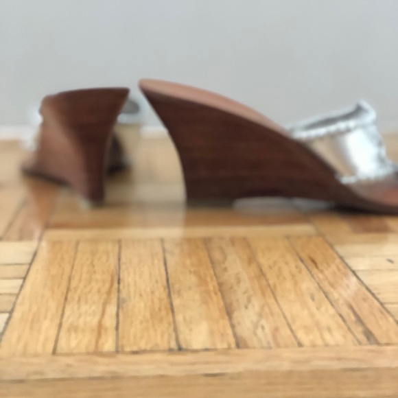 Jack Rogers Wedge Silver Sandal - Picture 4 of 6